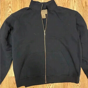Black Long‎ Sleeve Half Zip LL Bean Pullover Sweater Size XL